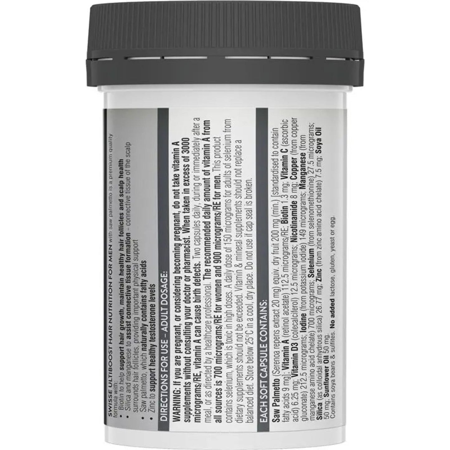 Swisse Hair Nutrition for Men 60 Capsules - BeeVitamins