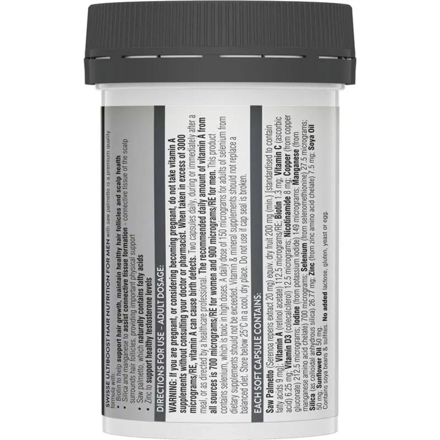 Swisse Hair Nutrition for Men 60 Capsules - BeeVitamins