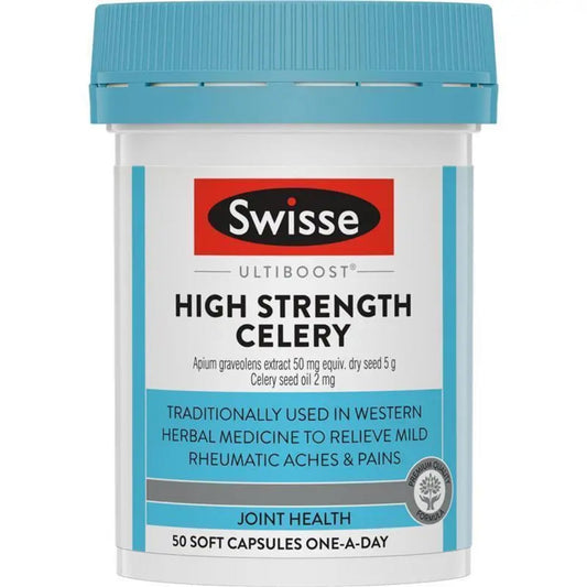 Swisse High Strength Celery 5000mg 50 Capsules - BeeVitamins
