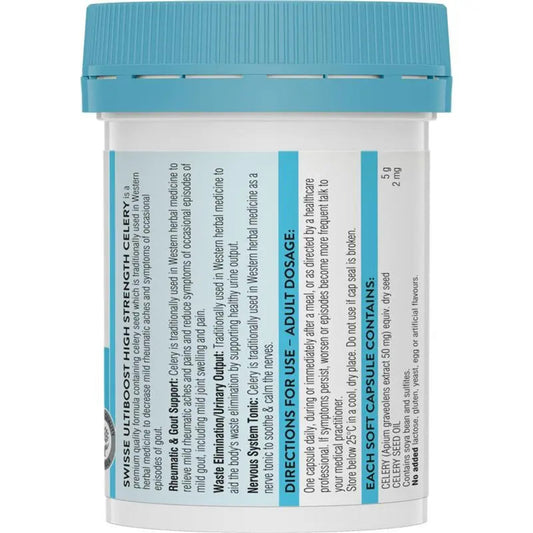 Swisse High Strength Celery 5000mg 50 Capsules - BeeVitamins