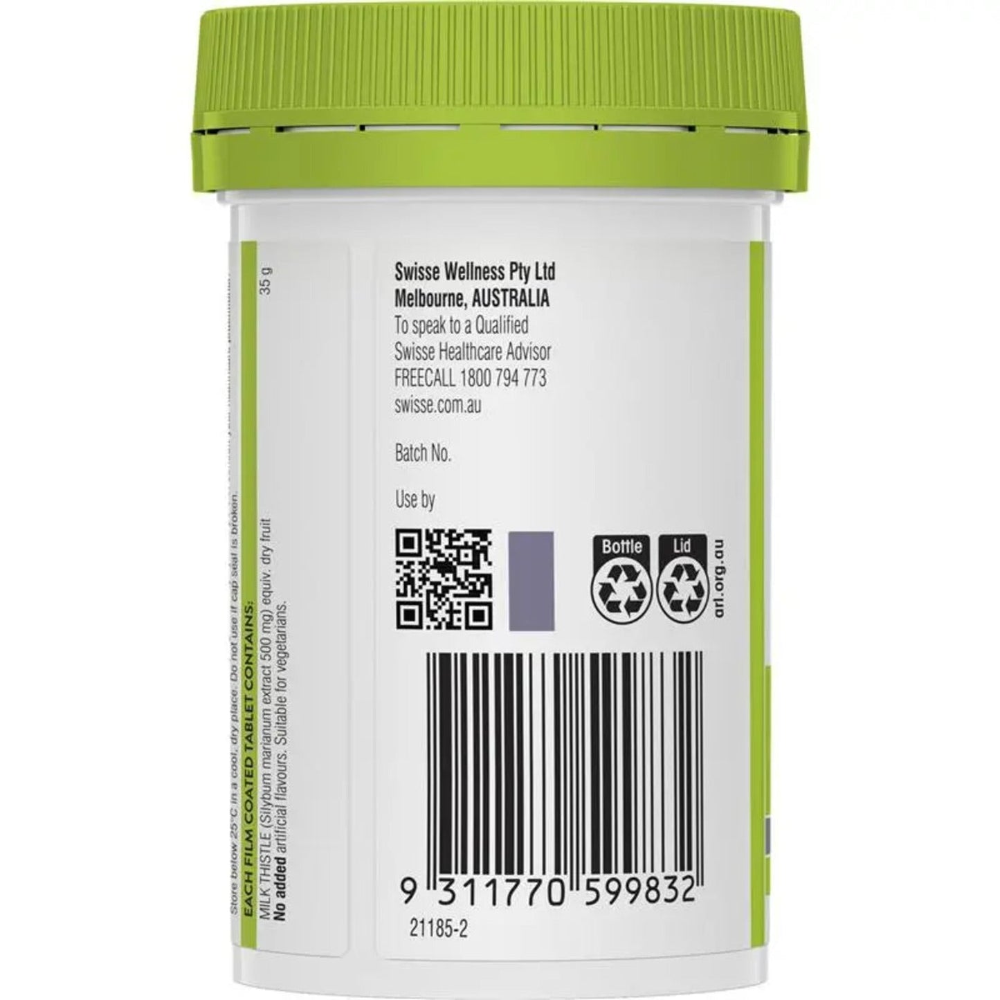 Swisse High Strength Milk Thistle 35000mg 60 Tablets - BeeVitamins
