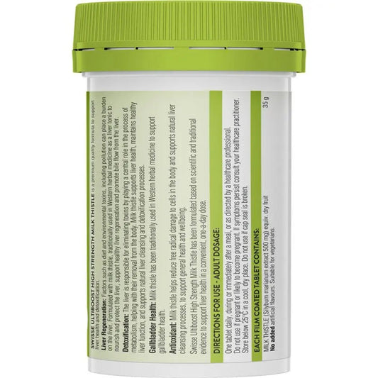 Swisse High Strength Milk Thistle 35000mg 60 Tablets - BeeVitamins