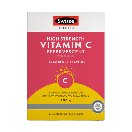 Swisse High Strength Vitamin C 1000mg Effervescent 60 Tablets - BeeVitamins