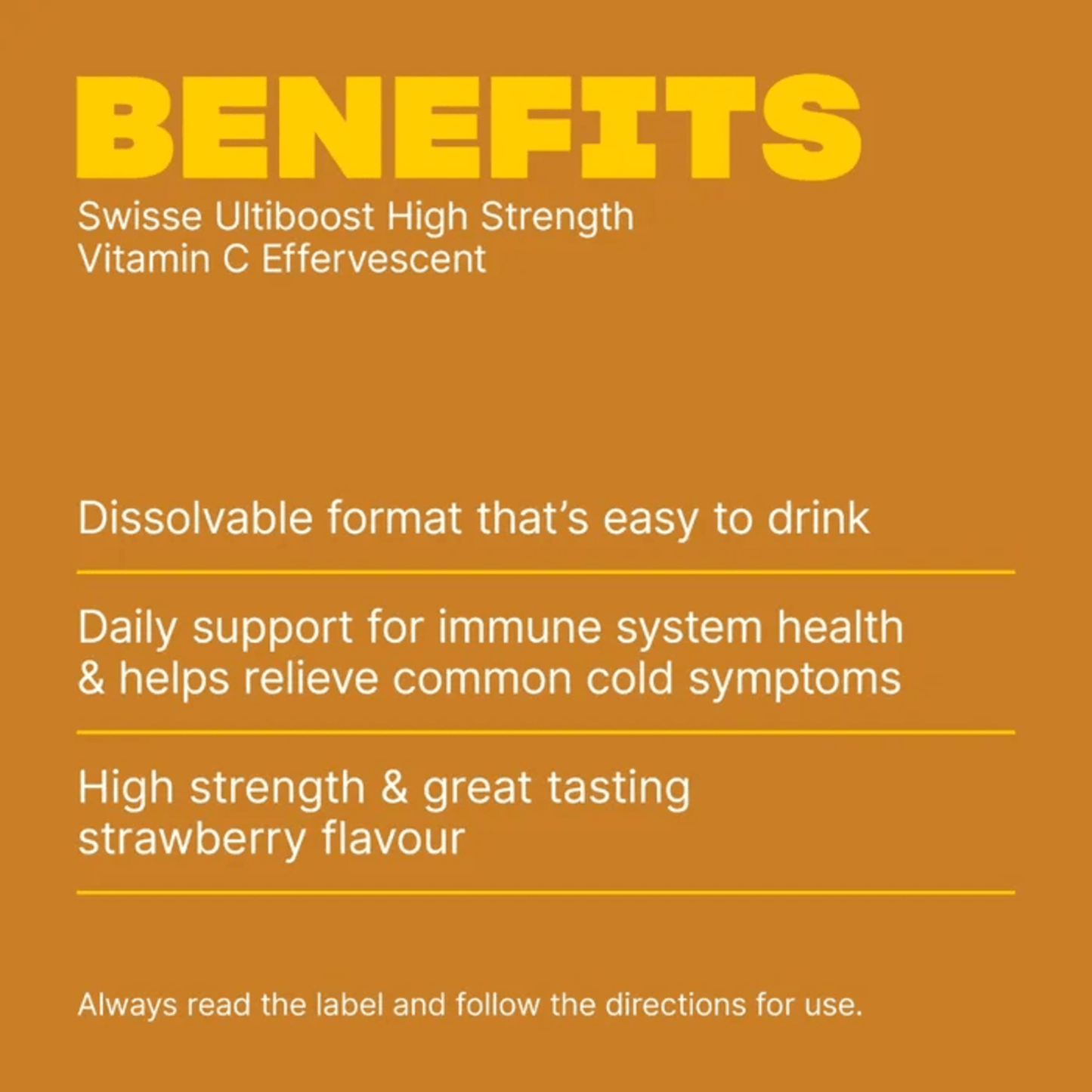 Swisse High Strength Vitamin C 1000mg Effervescent 60 Tablets - BeeVitamins
