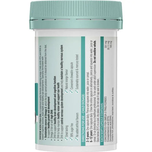 Swisse Kids Fish Oil 60 Capsules - BeeVitamins