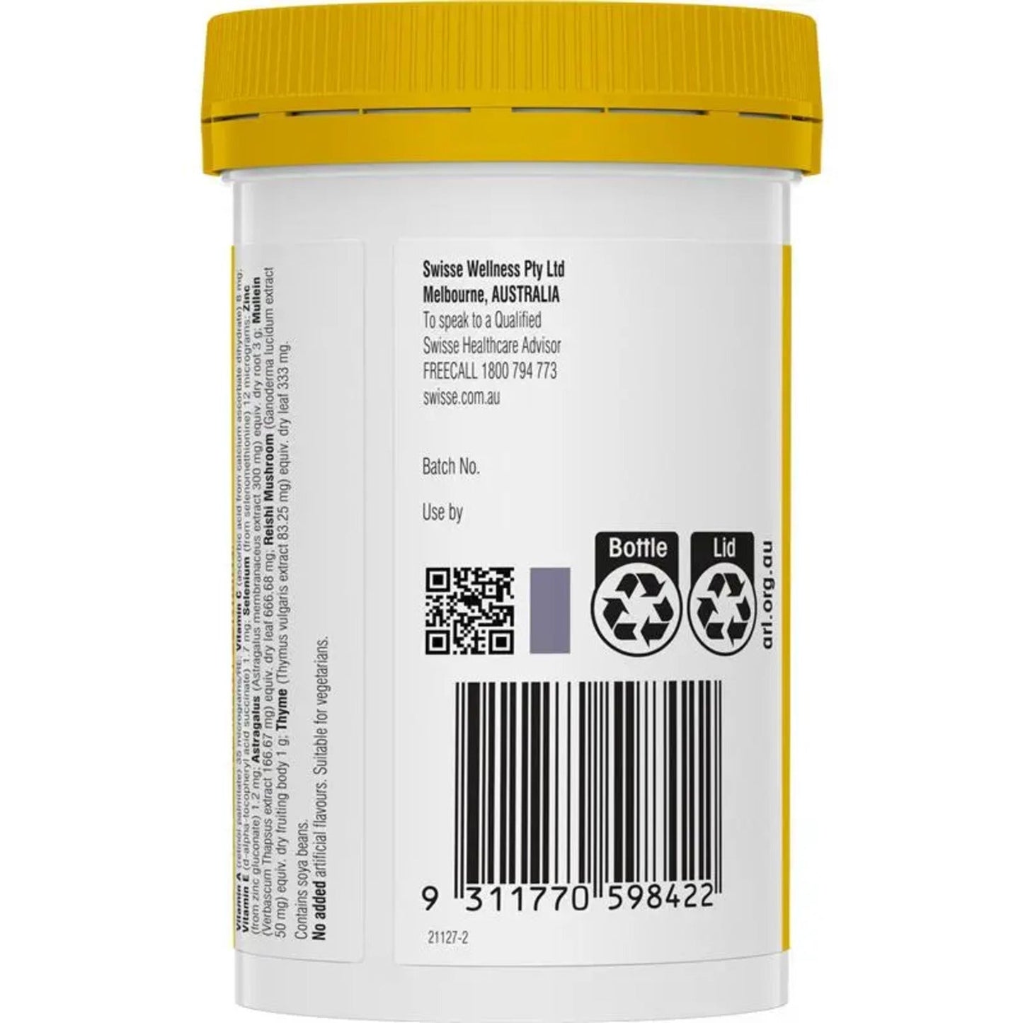 Swisse Lung Health Support 90 Tablets - BeeVitamins