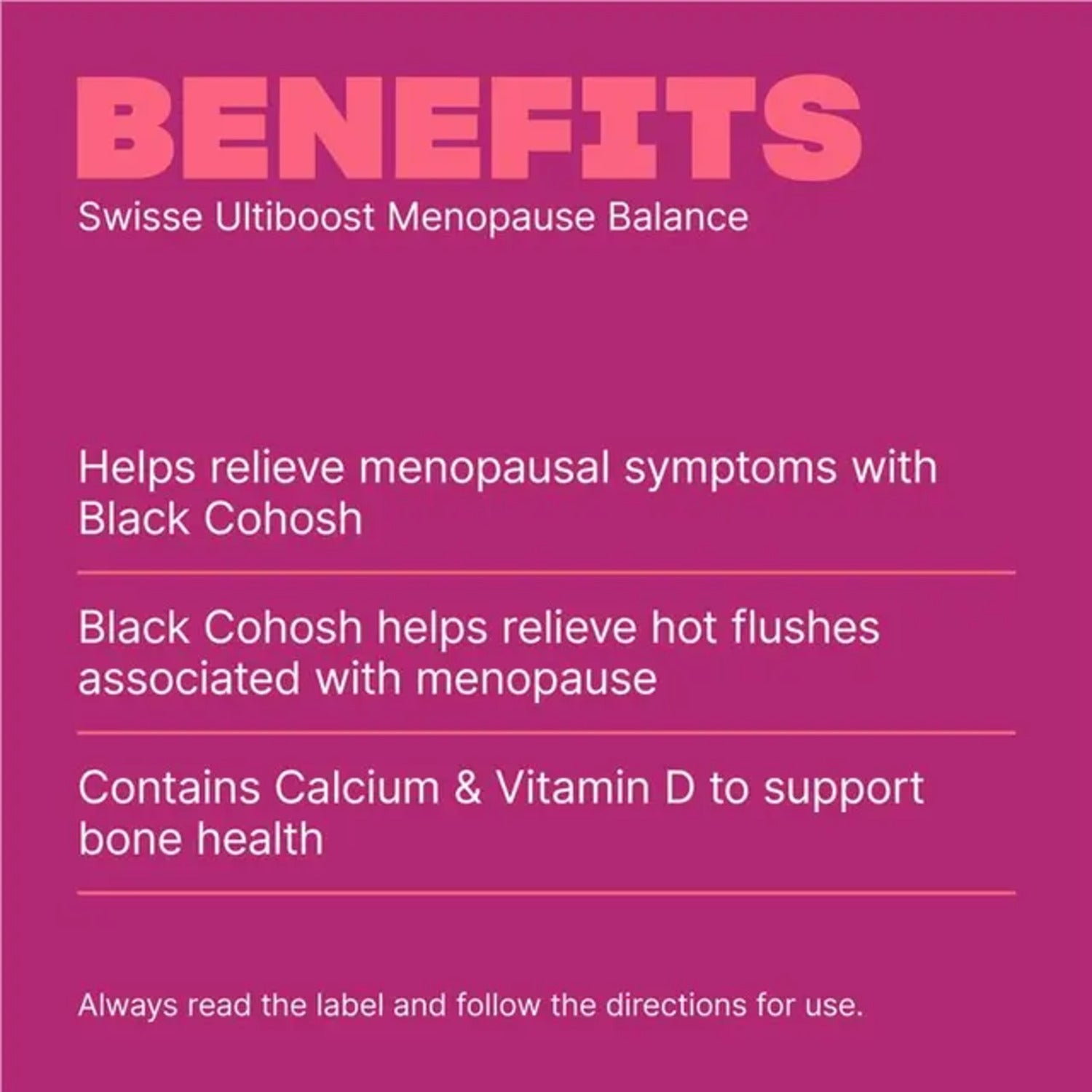 Swisse Menopause Balance 60 Tablets - BeeVitamins