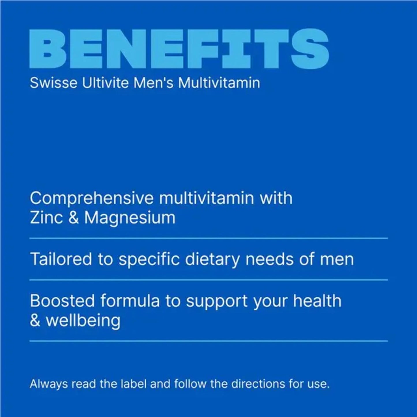 Swisse Men's Ultivite Tablets 120 Tablets - BeeVitamins