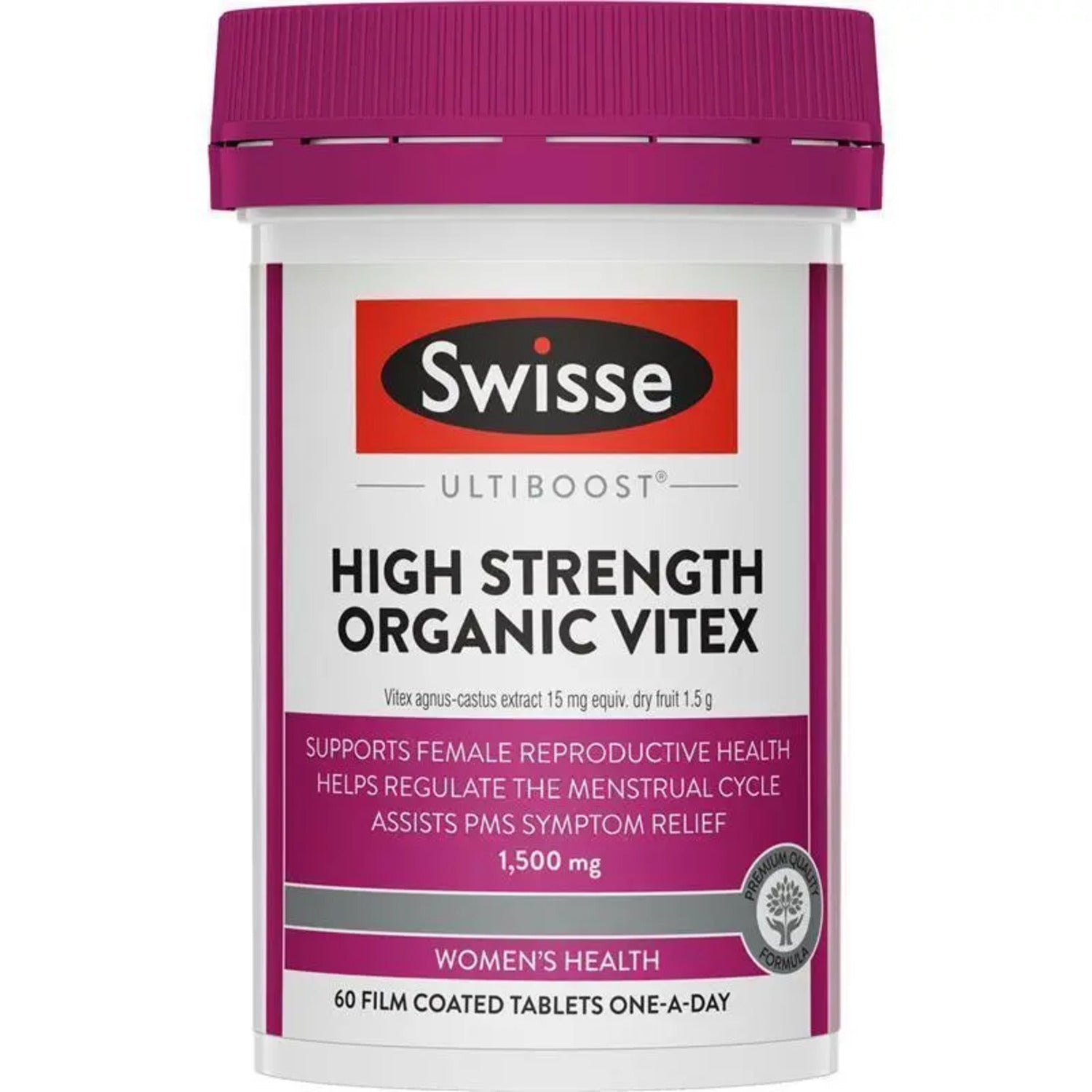 Swisse Organic Vitex 1500mg 60 Tablets - BeeVitamins