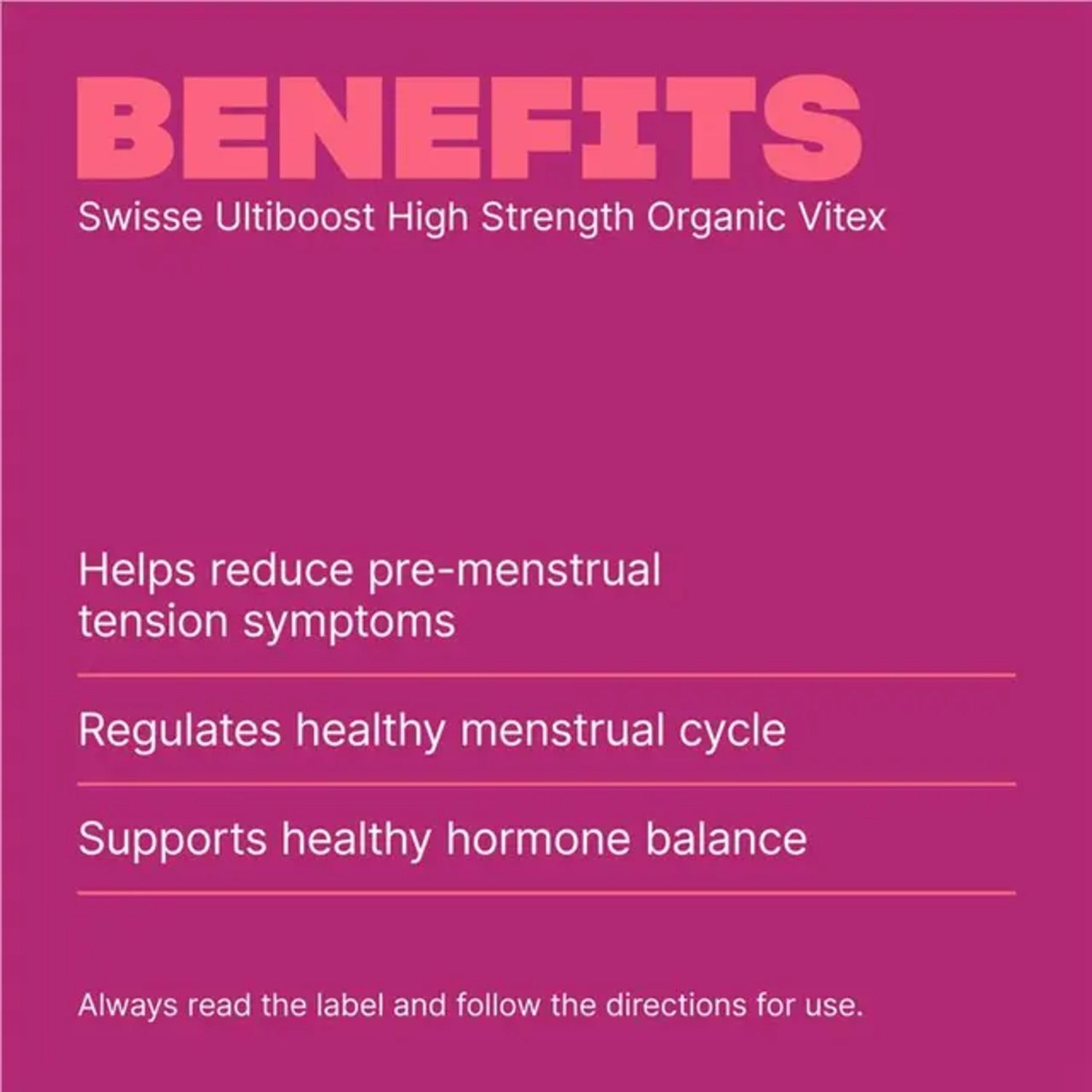 Swisse Organic Vitex 1500mg 60 Tablets - BeeVitamins