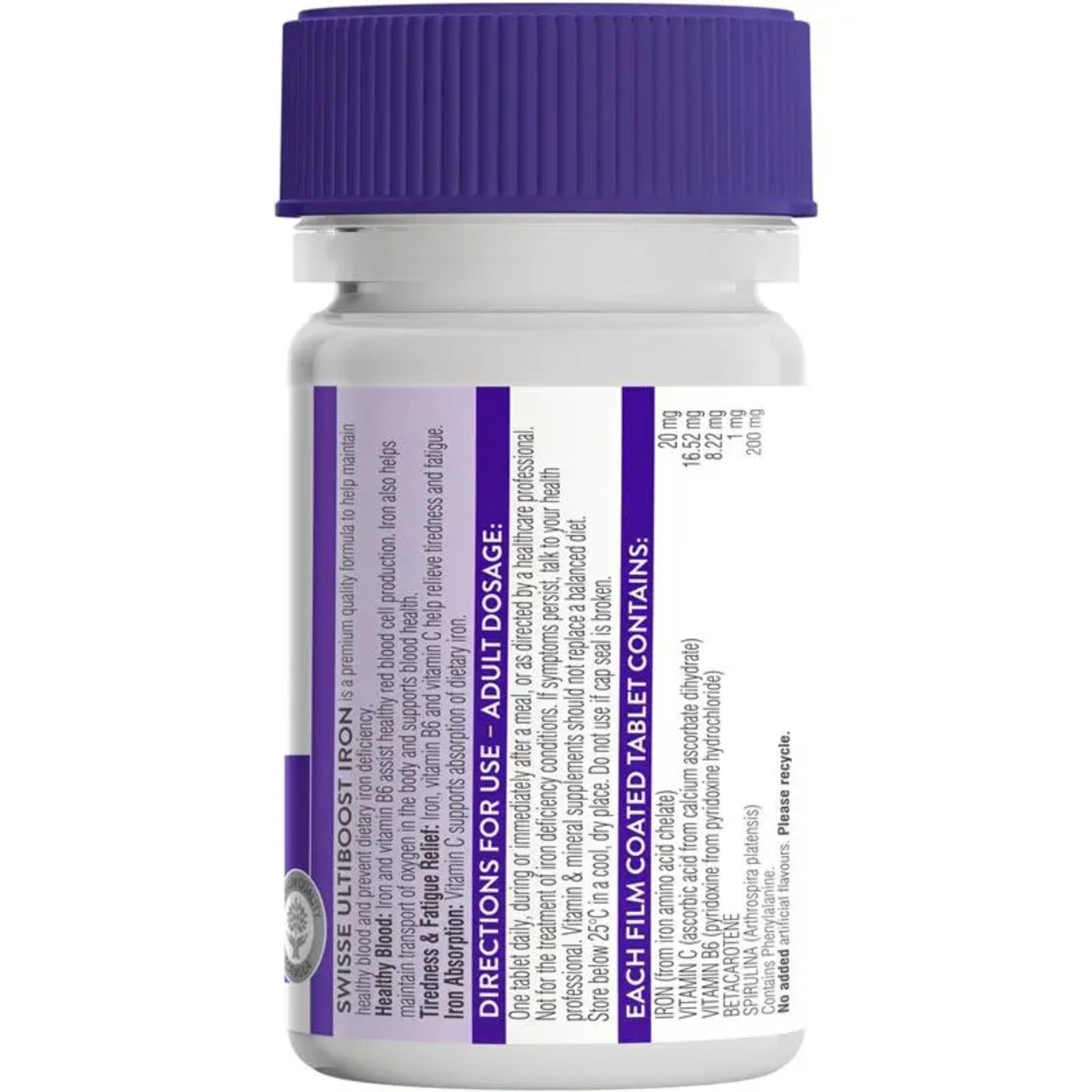 Swisse Ultiboost Iron 30 Tablets - BeeVitamins