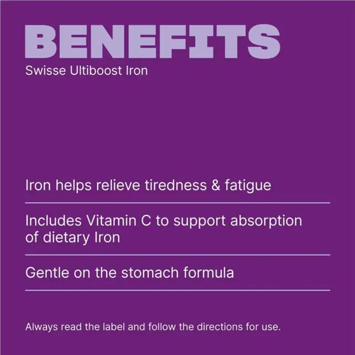 Swisse Ultiboost Iron 30 Tablets - BeeVitamins