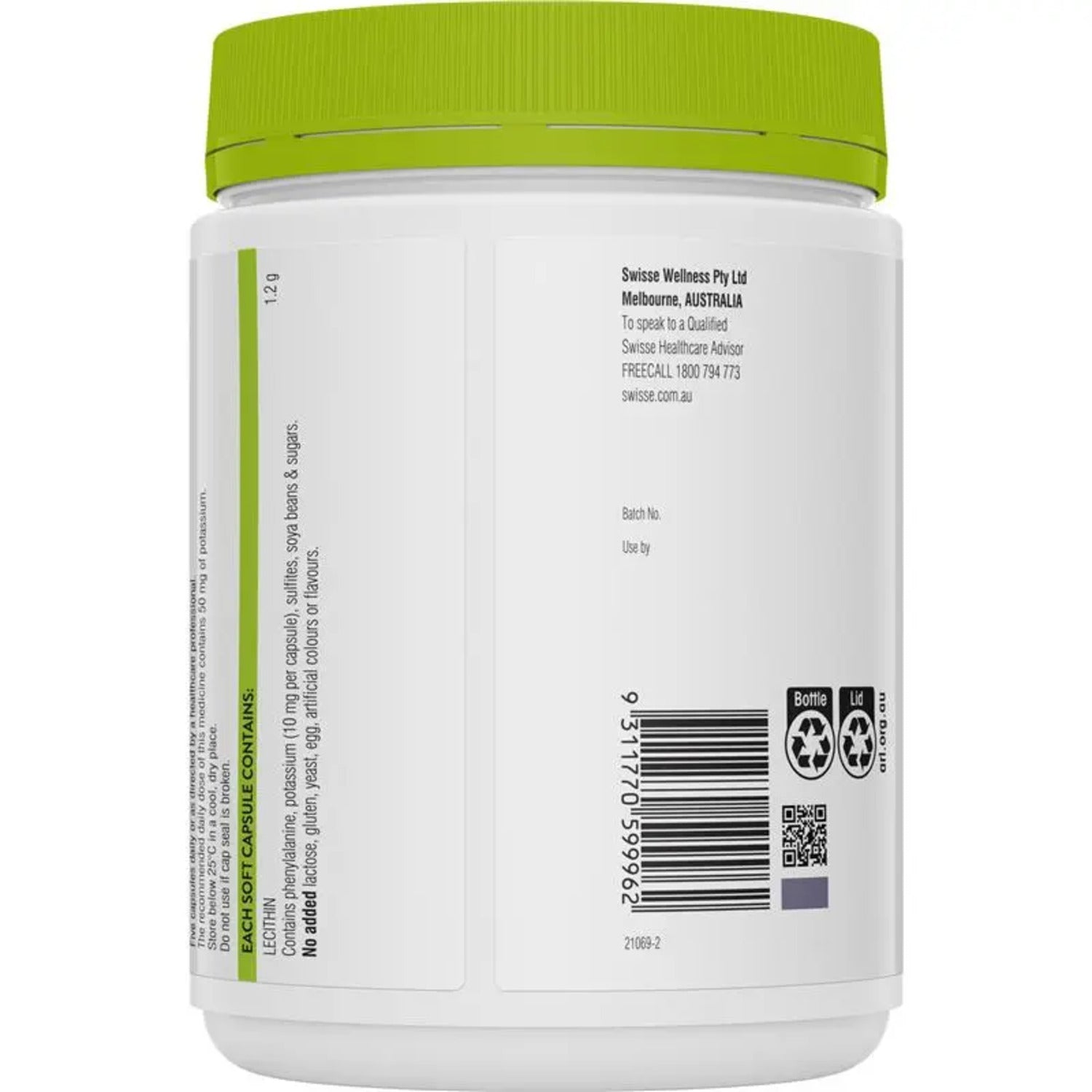 Swisse Ultiboost Lecithin 1200mg 300 Capsules - BeeVitamins