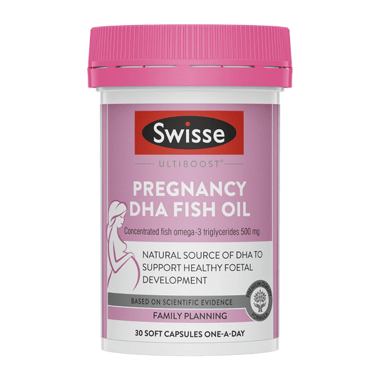 Swisse Ultiboost Pregnancy DHA Fish Oil 30 Soft Capsules - BeeVitamins
