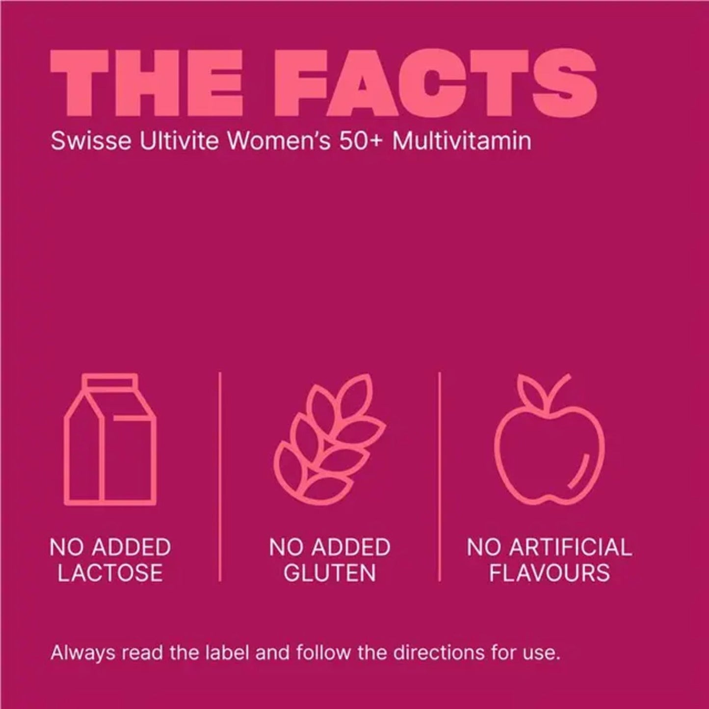 Swisse Women's Ultivite 50+ MultiVitamin 90 Tablets - BeeVitamins