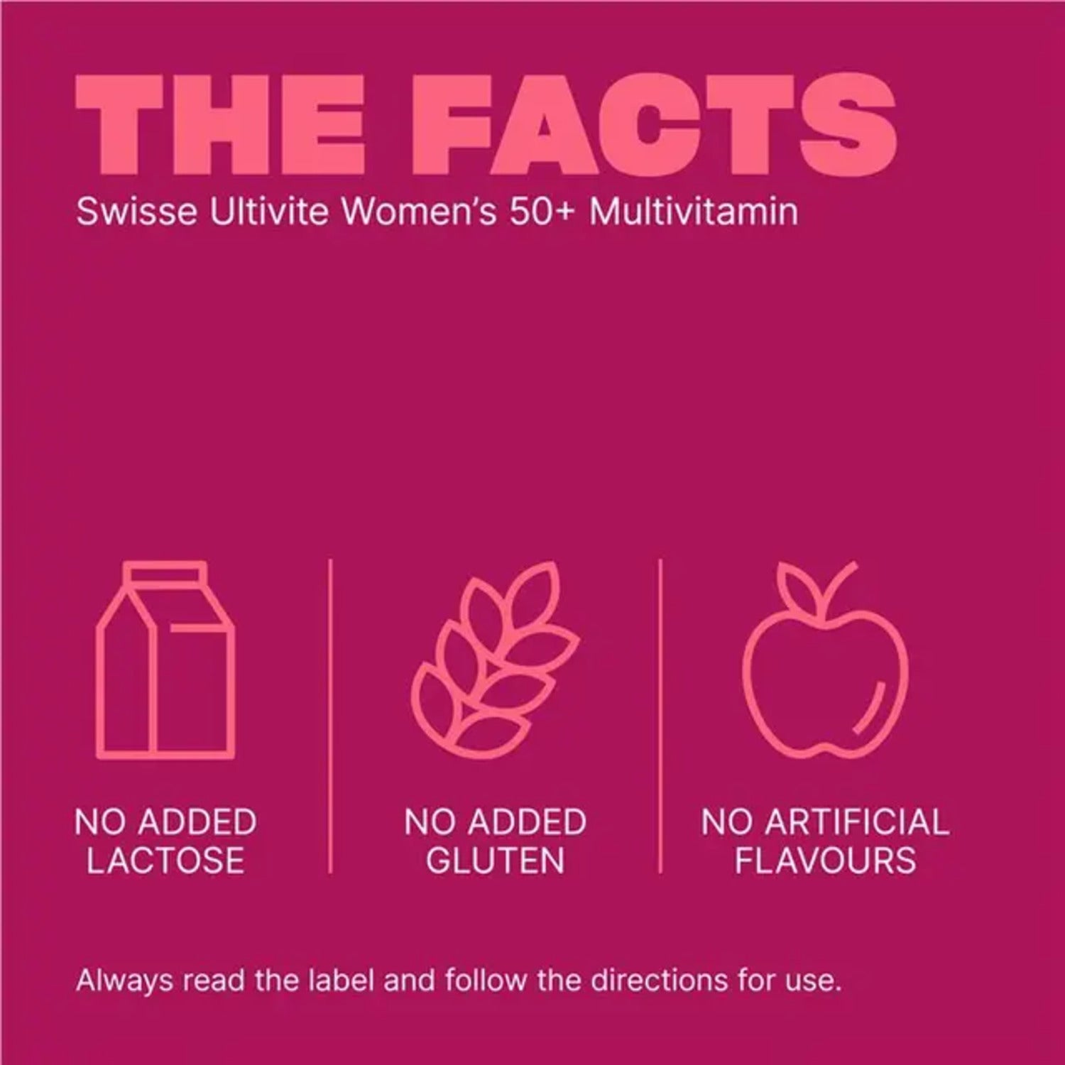 Swisse Women's Ultivite 50+ MultiVitamin 90 Tablets - BeeVitamins