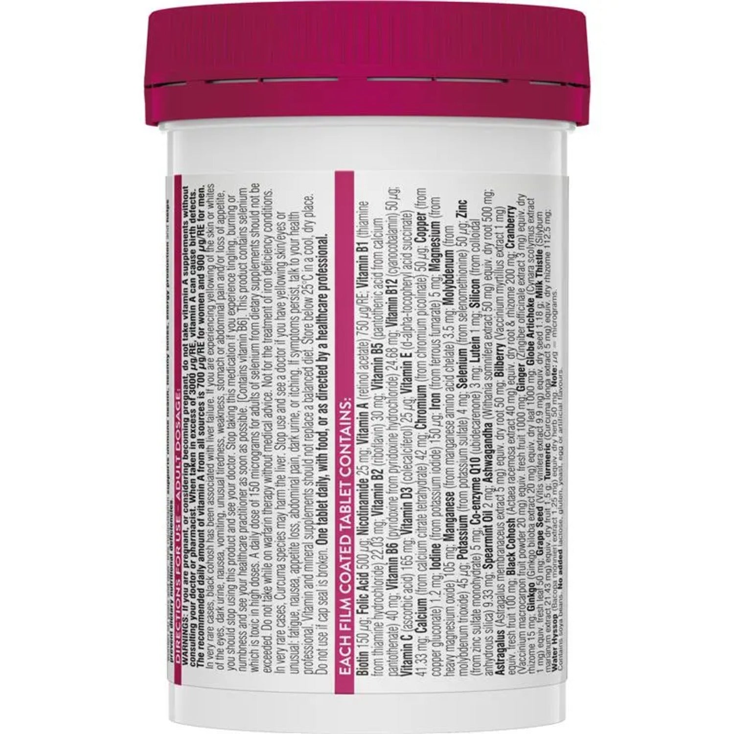 Swisse Women's Ultivite 50+ MultiVitamin 90 Tablets - BeeVitamins