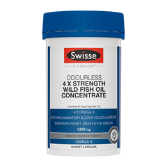 Swisse Ultiboost 4 x Strength Wild Fish Oil Concentrate 60 Capsules