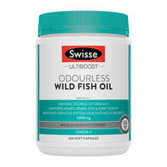 Swisse Odourless Fish Oil 1000mg 400 Soft Capsules