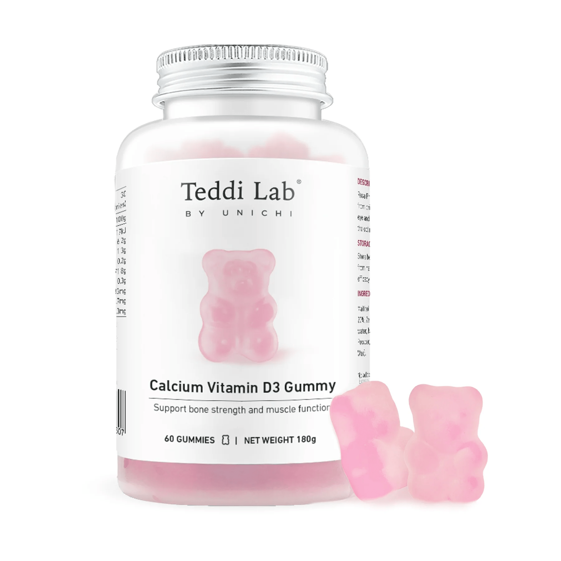Unichi Calcium Vitamin D3 Gummy 60 Gummies - BeeVitamins
