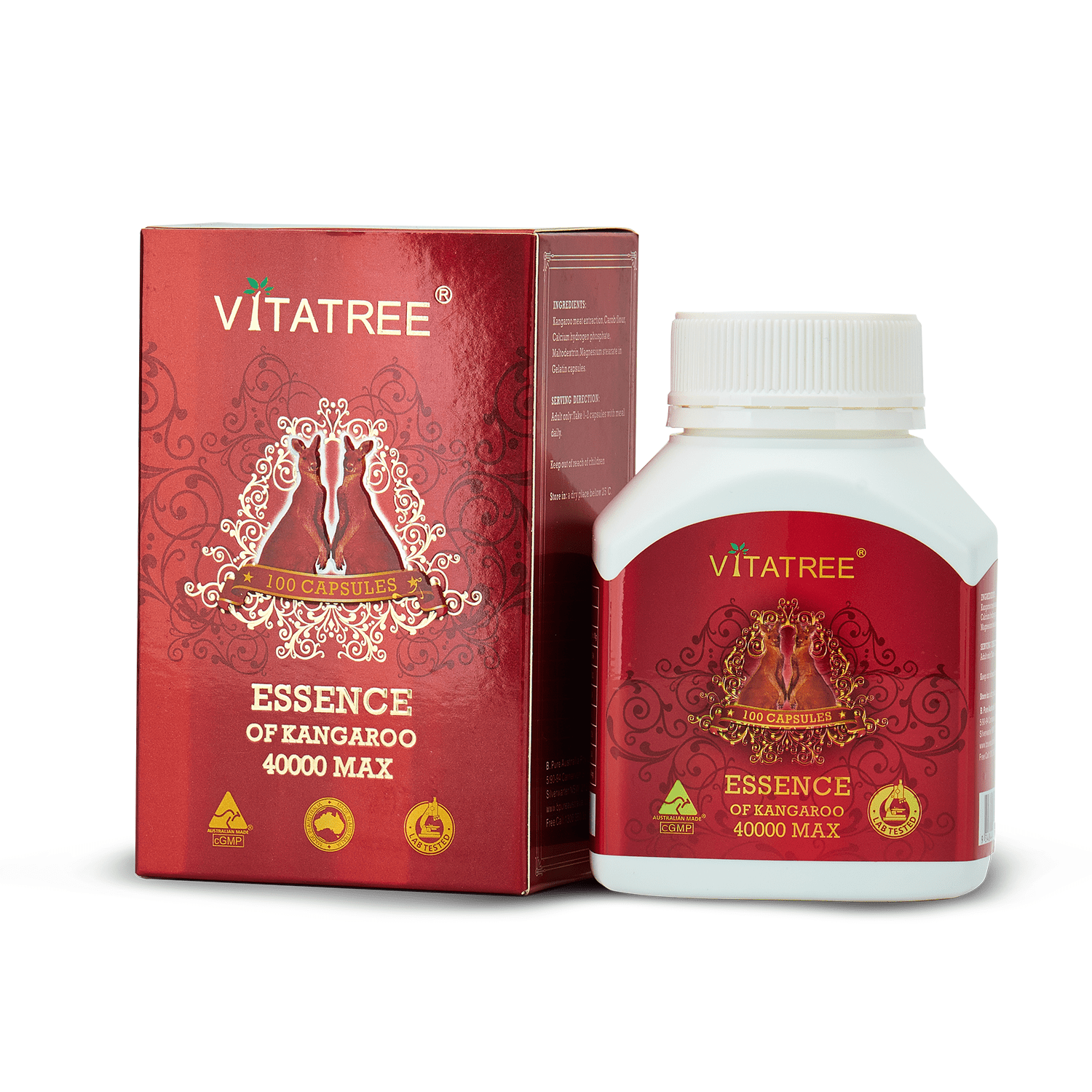 Vitatree Essence of Kangaroo 40000 MAX / 100 Capsules - BeeVitamins