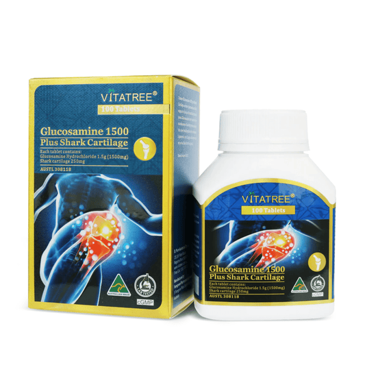 Vitatree Glucosamine 1500 plus Shark Cartilage 100 Tablets - BeeVitamins