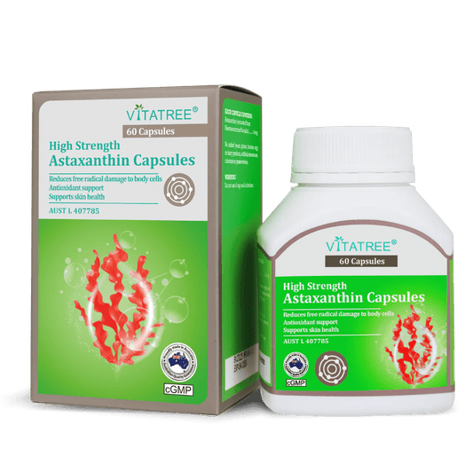 Vitatree High Strength Astaxanthin 60 Capsules - BeeVitamins