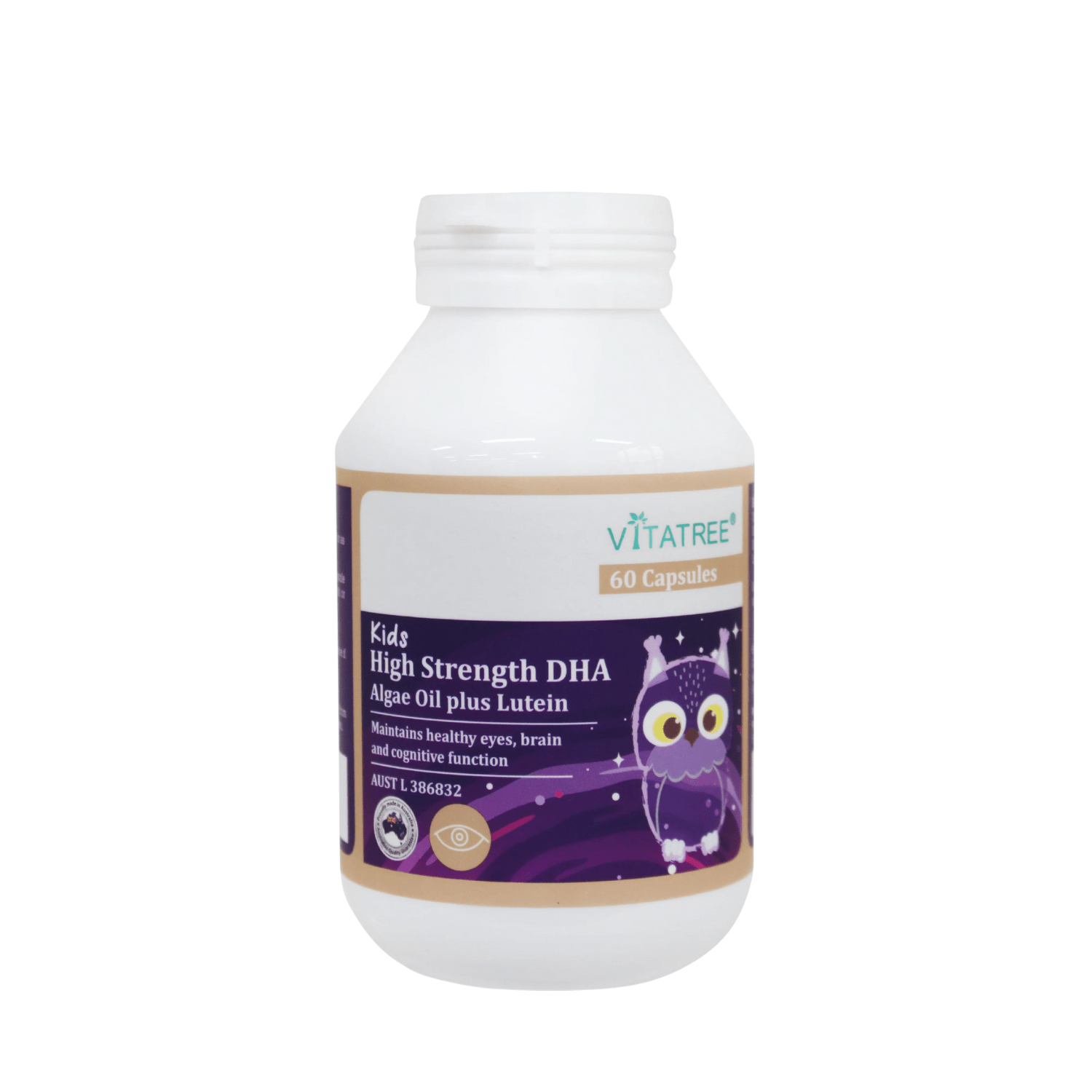 Vitatree Kids High Strength DHA Algae Oil plus Lutein 60 Capsules - BeeVitamins