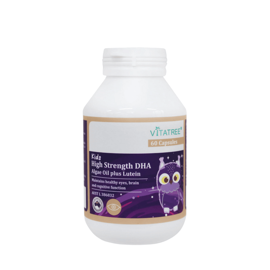 Vitatree Kids High Strength DHA Algae Oil plus Lutein 60 Capsules - BeeVitamins
