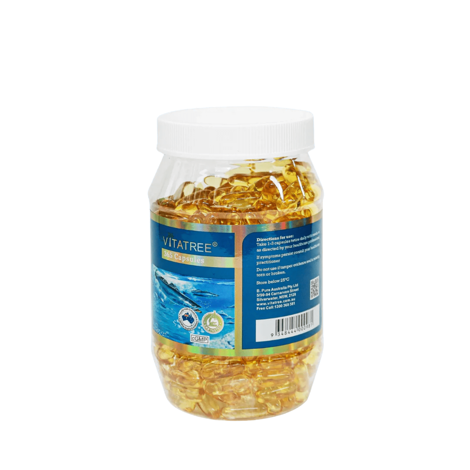 Vitatree Omega 3 1000mg 365 Capsules - BeeVitamins