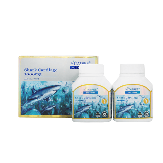 Vitatree Shark Cartilage 1000mg 2 x 100 Tablets - BeeVitamins