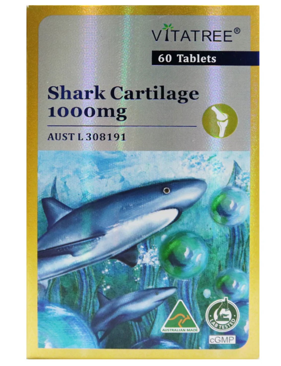 Vitatree Shark Cartilage 1000mg 60 Tablets - BeeVitamins