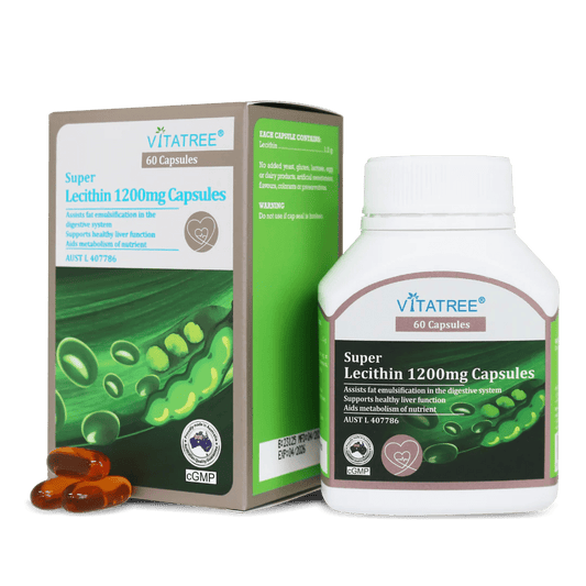 Vitatree Super Lecithin 1200mg 60 Capsules - BeeVitamins