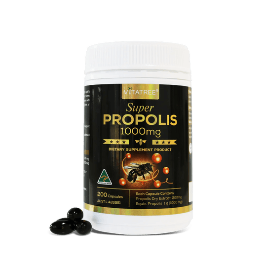 Vitatree Super Propolis 1000mg 200 Mini Capsules - BeeVitamins