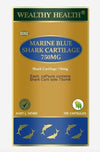 Wealthy Health Marine Blue Shark Cartilage 750mg 100 Capsules - BeeVitamins