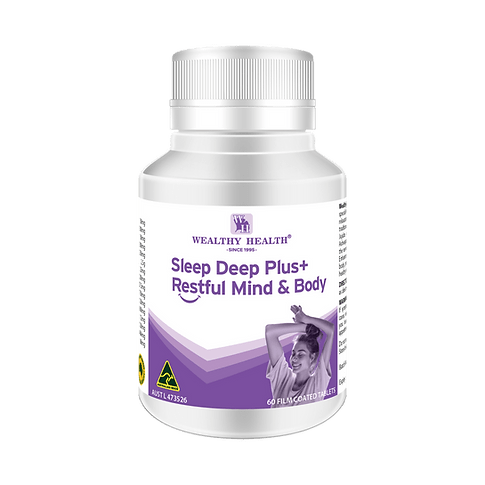 Wealthy Health Sleep Deep Plus + Restful Mind & Body 60 Tablets - BeeVitamins