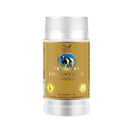 Well Being Nutrition Colostrum 730mg 100 Koala Shape Chewable Bites - BeeVitamins