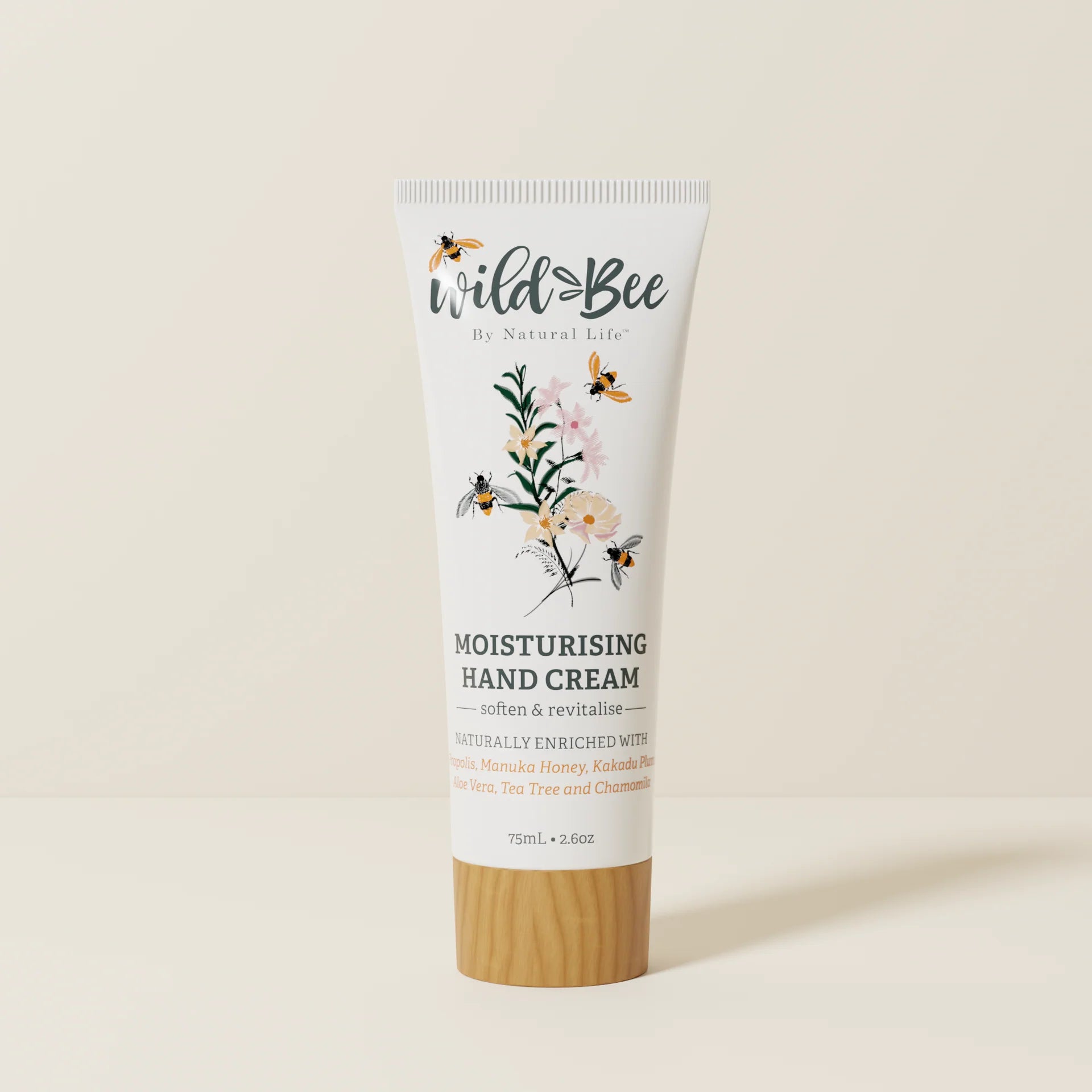 Wild Bee Moisturising Hand Cream 75mL - BeeVitamins