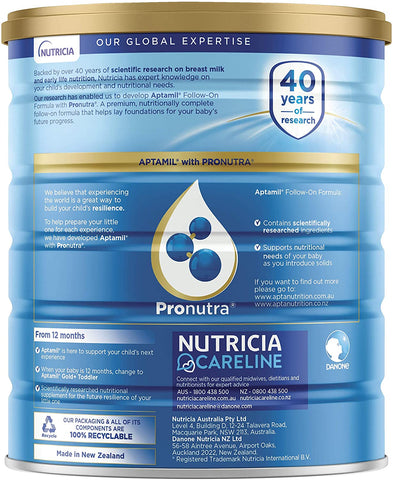 Aptamil Gold+2 Baby Follow-On Formula from 6-12 Months 900g