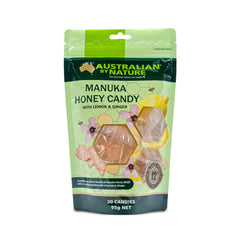 Australian by Nature Manuka Honey Candy with Lemon & Ginger 30 Candies