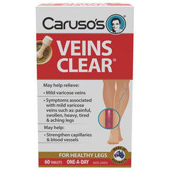 Caruso's Natural Health Veins Clear 60 Tablets