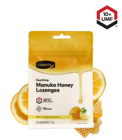 Comvita Manuka Honey Lozenges with Propolis (Lemon and Honey) 12 Lozenges