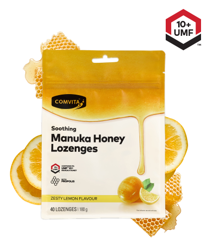 Comvita Manuka Honey Lozenges with Propolis - Lemon and Honey 40 Lozenges