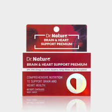 Dr.Nature Brain & Heart Support Premium 60 Soft Capsules (Exp date: 03/2023)