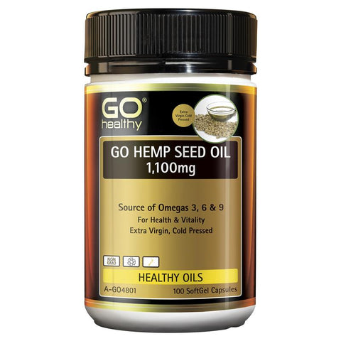 Go Healthy Hemp Seed Oil 1100mg 100 Softgel Capsules
