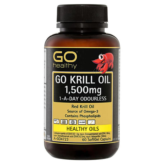 Go Healthy Krill Oil 1500mg 60 Capsules