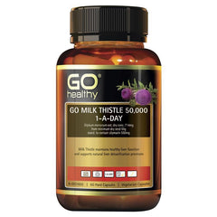 Go Healthy Milk Thistle 50,000 1-A-Day 60 Vege Capsules