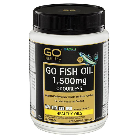 Go Healthy Odourless Fish Oil 1500mg 420 Capsules