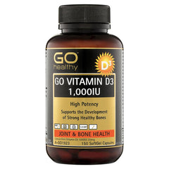 Go Healthy Vitamin D3 1000IU 150 SoftGel Capsules