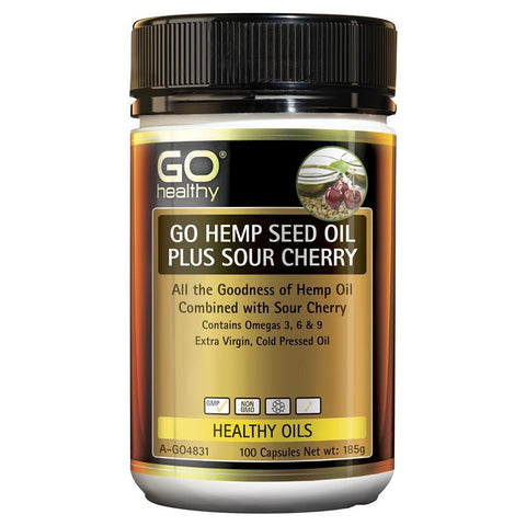 Go Healthy Hemp Seed Oil Plus Sour Cherry 100 Capsules